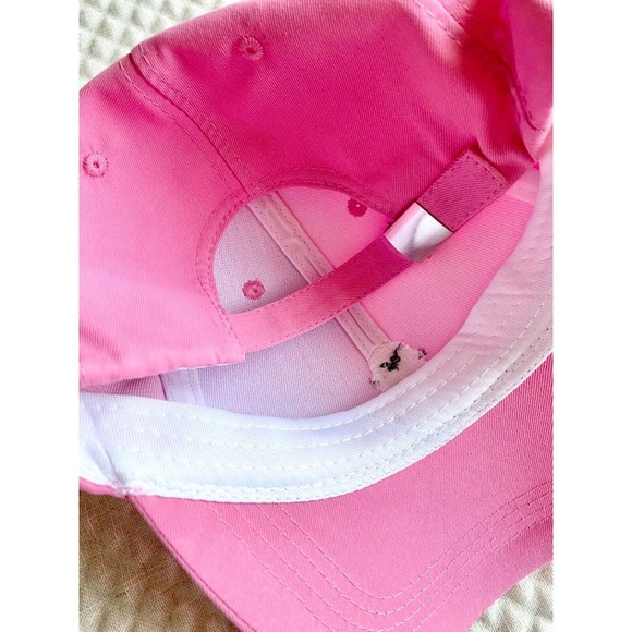 New Adult Sz Pink Ghost Halloween Embroidered Baseball Cap Hat - Boo Basket Gift - Picture 8 of 9